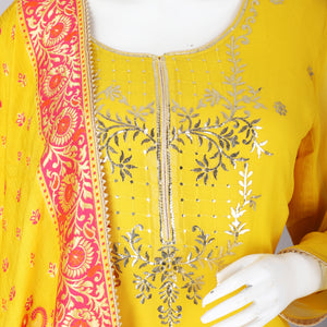 Yellow Beautiful Sharara