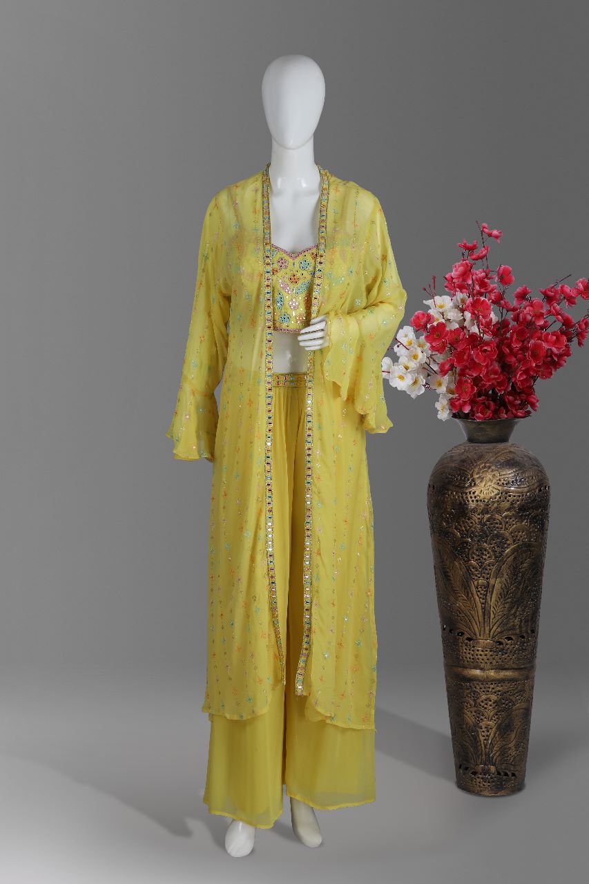 Yellow Indo-Western